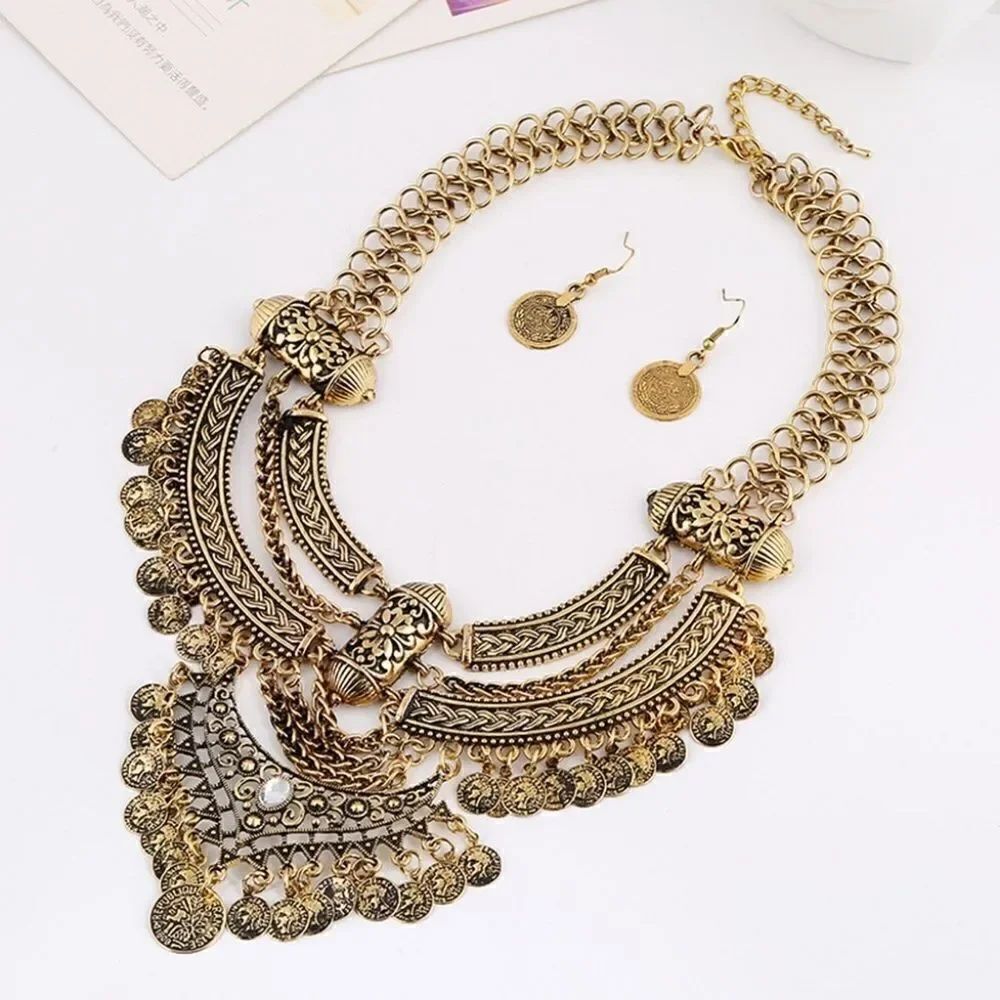 VINTAGE ETHNIC MAXI STATEMENT Necklace